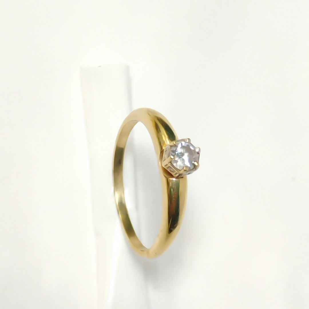 SOLITARIO ORO 14 K 3.4 GRMS (SEMINUEVO)