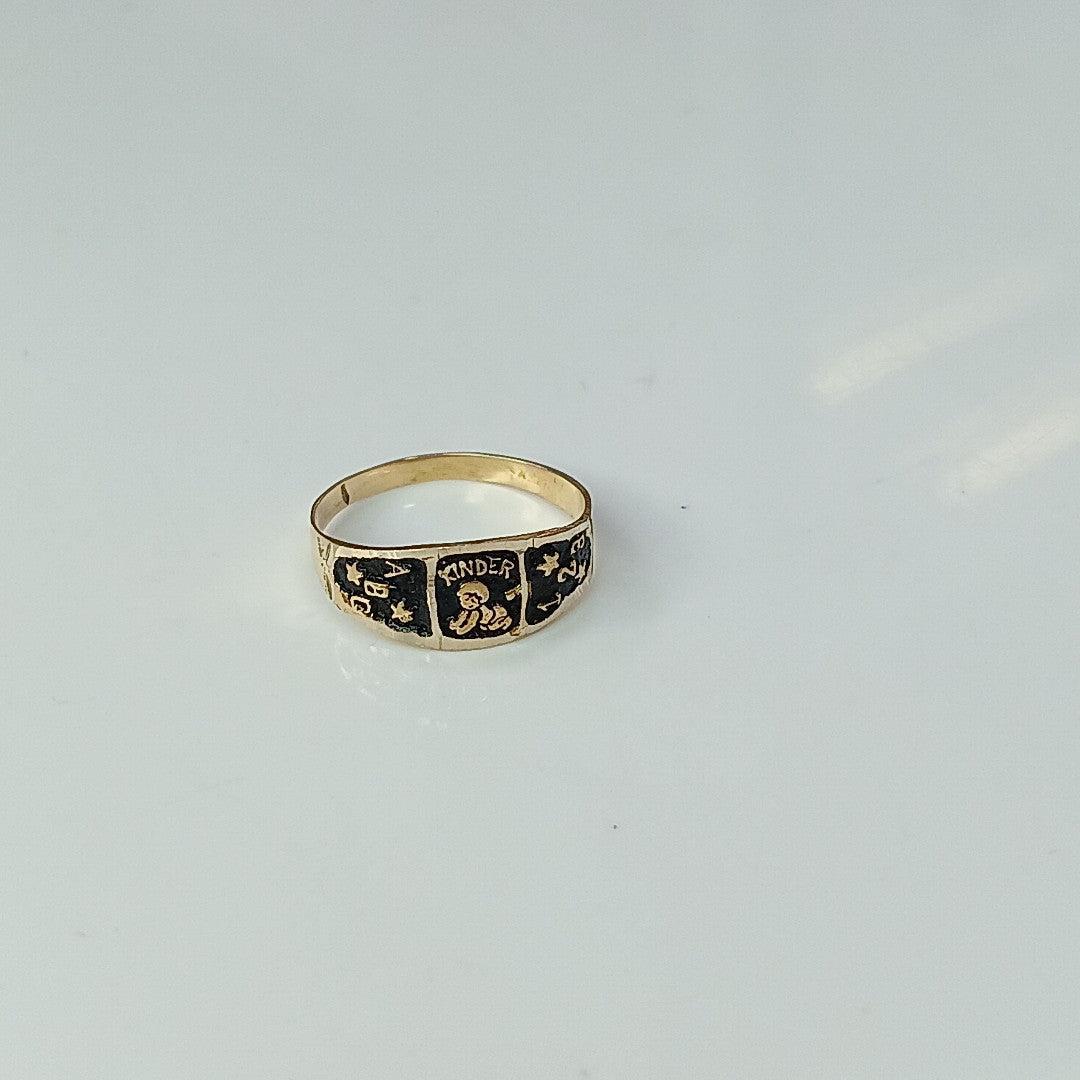 ANILLO DE GRADUACIÓN ORO 8 K 0.8 GRMS (SEMINUEVO)