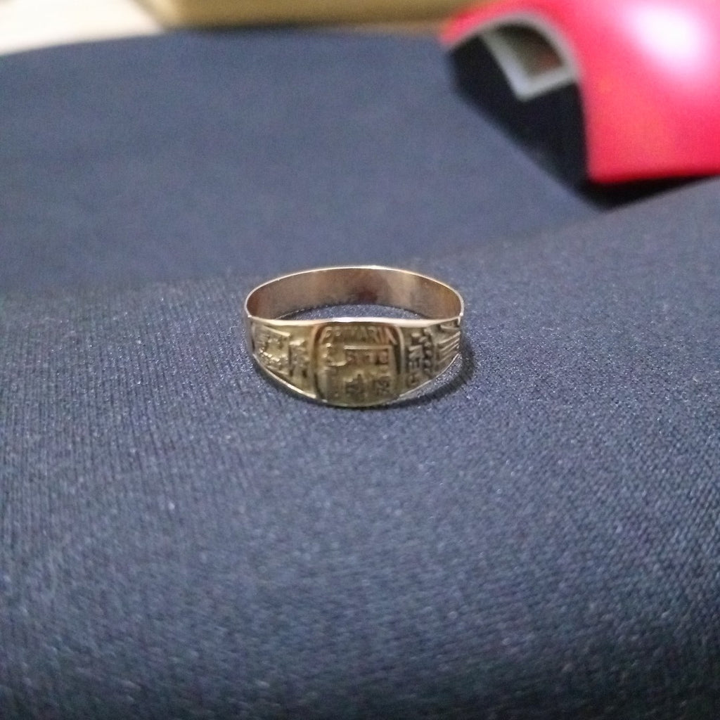 ANILLO DE GRADUACIÓN ORO 10 K 1,00 GRMS (SEMINUEVO)