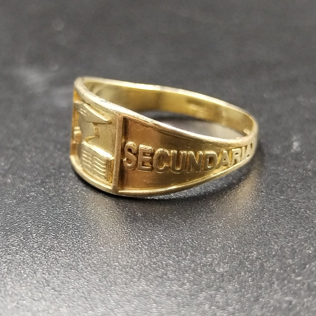 ANILLO DE GRADUACIÓN ORO 10 K 1.9 GRMS (SEMINUEVO)