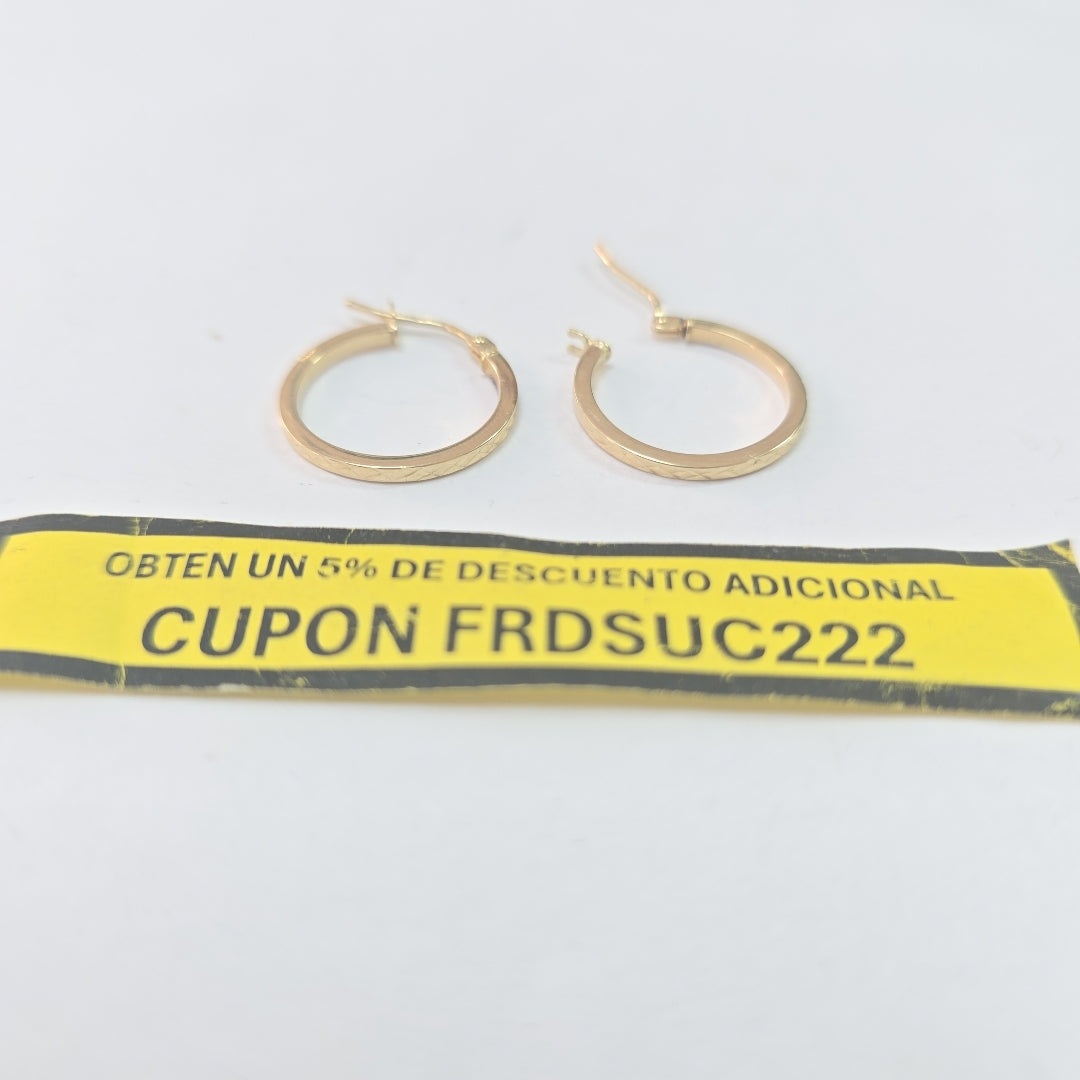 ARRACADAS PAR ORO 14 K 0.9 GRMS (SEMINUEVO)