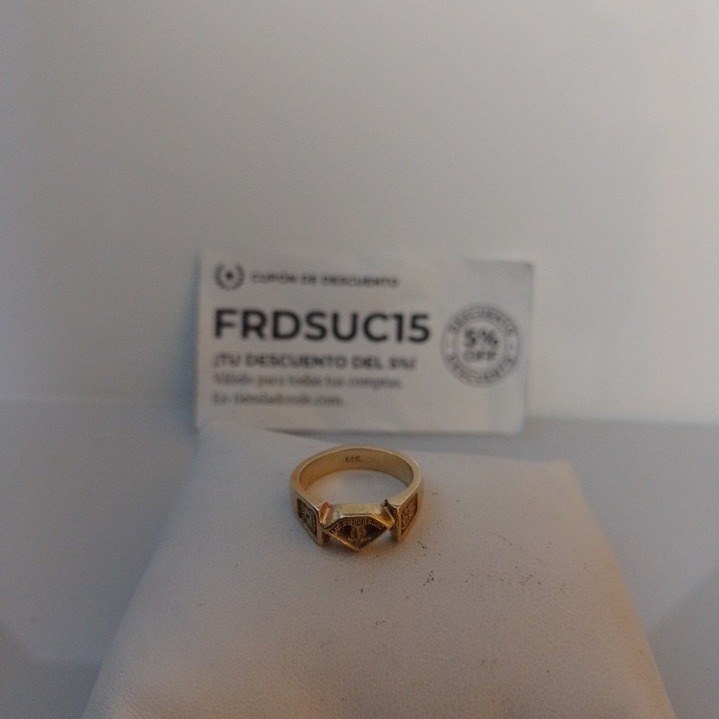 ANILLO DE GRADUACIÓN ORO 10 K 6 GRMS (SEMINUEVO)