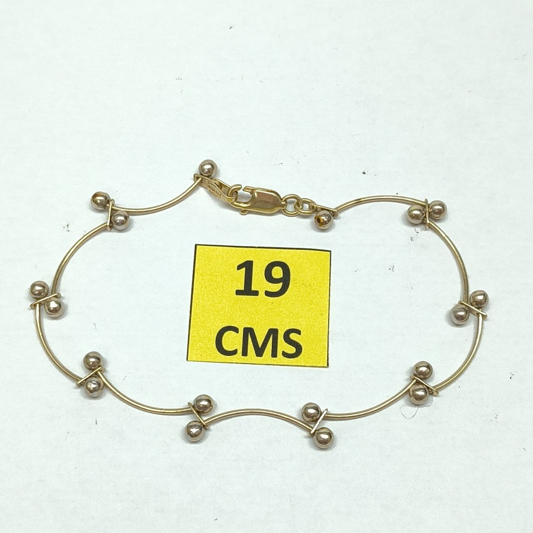 PULSERA ORO COMBINADO 14 K 3.6 GRMS (SEMINUEVO)