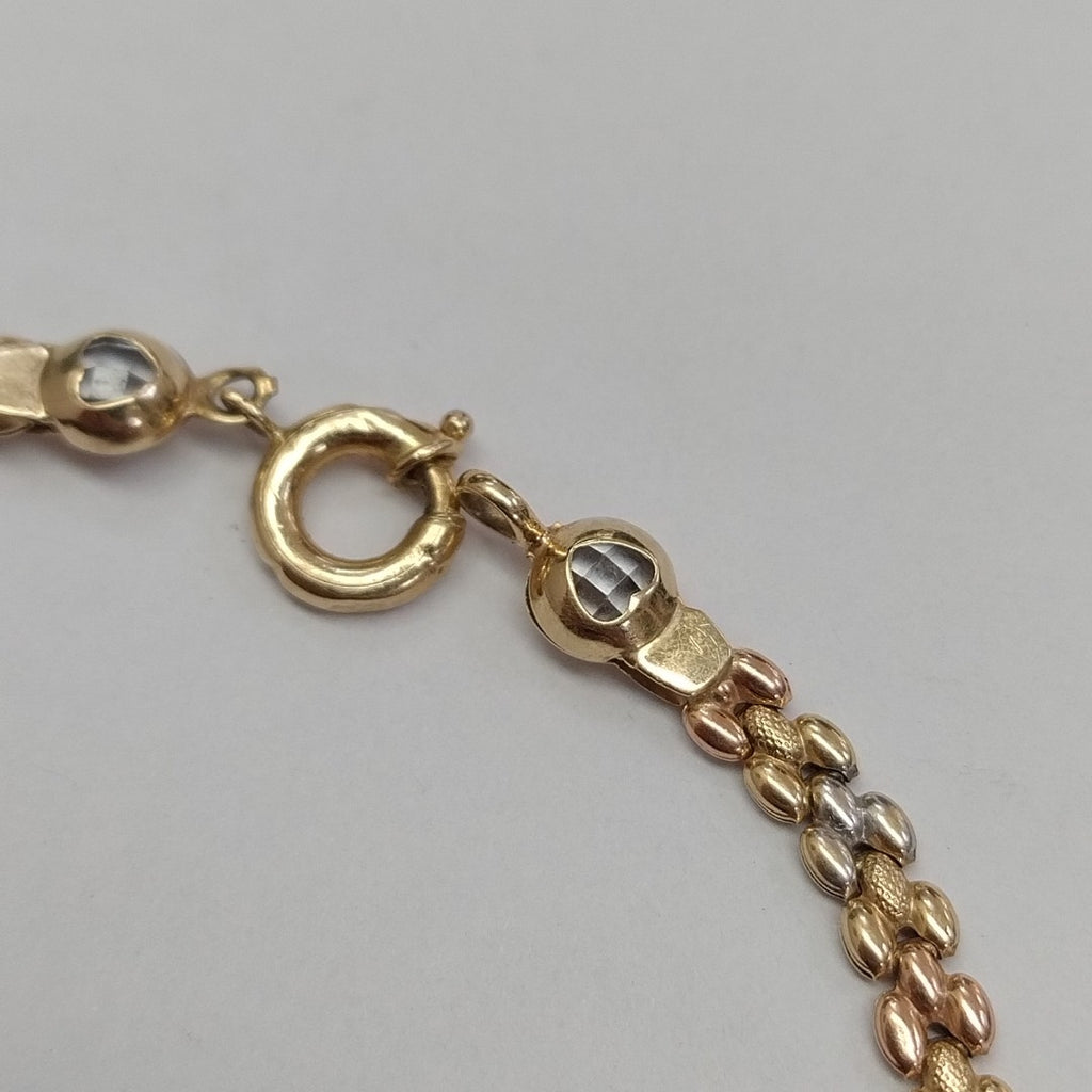 PULSERA ORO COMBINADO 14 K 4.5 GRMS (SEMINUEVO)