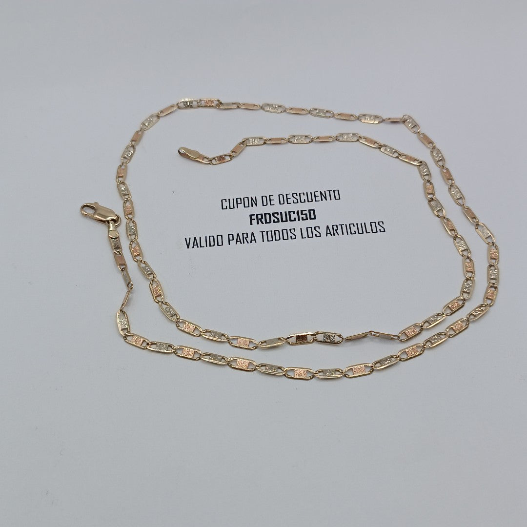 CADENA ORO COMBINADO 14 K 8,40 GRMS (SEMINUEVO)