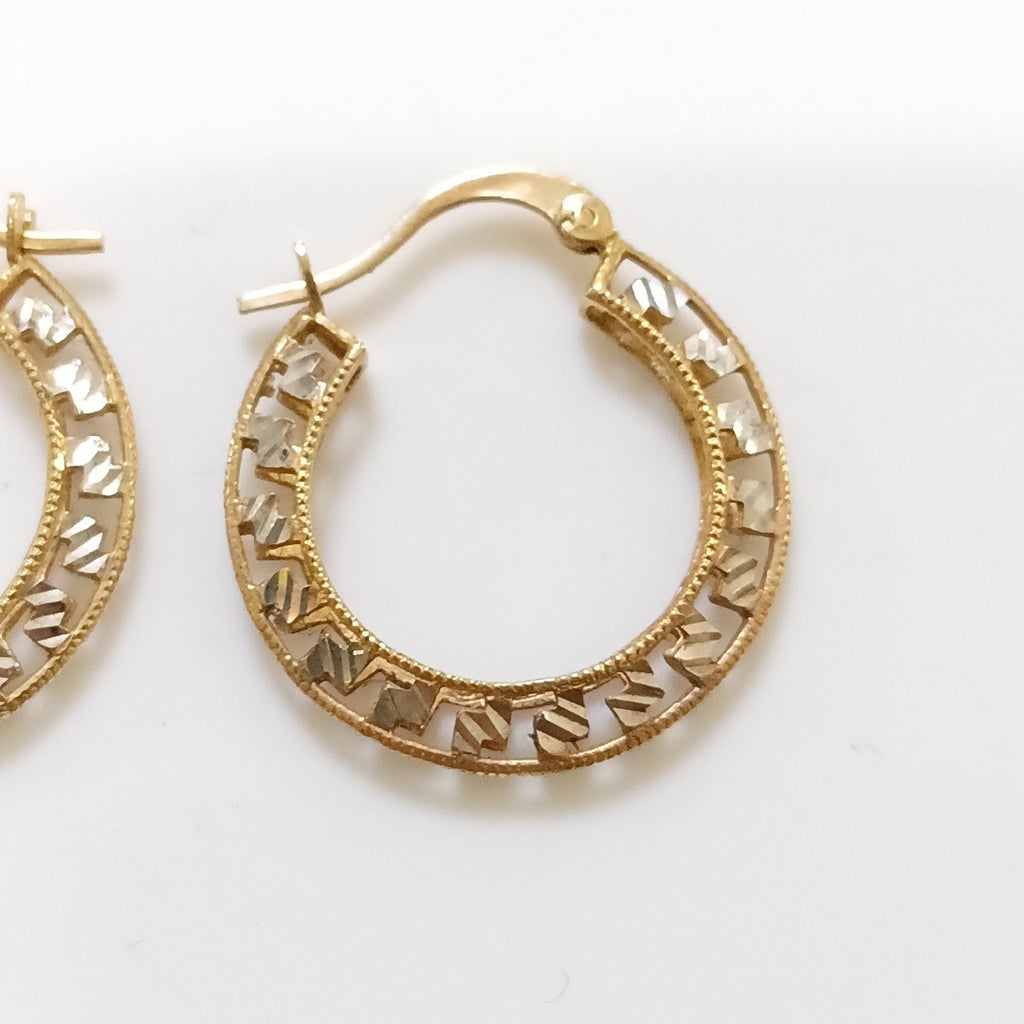 ARRACADAS PAR ORO, RODIADO 14 K 2.3 GRMS (SEMINUEVO)