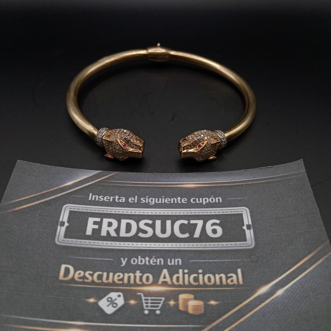 PULSERA RIGIDA ORO 14 K 10.9 GRMS (SEMINUEVO)