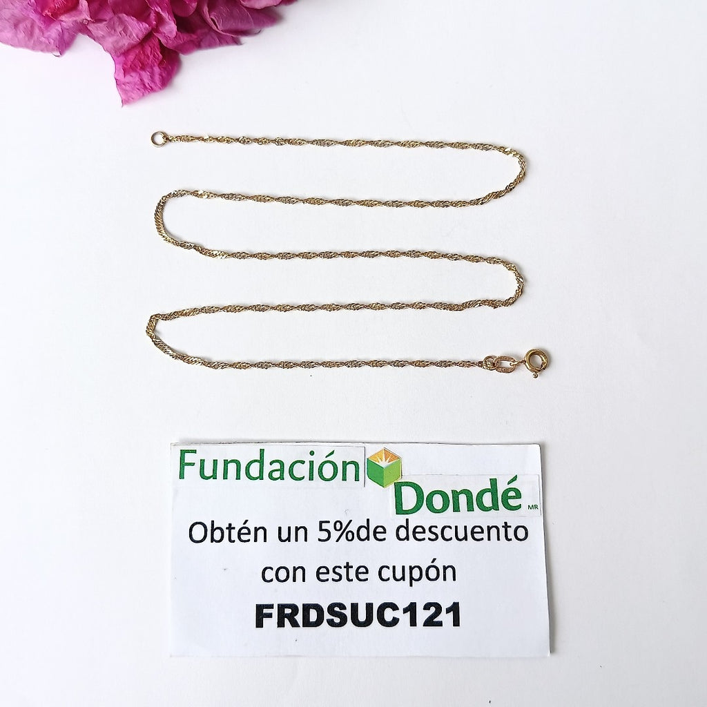 CADENA,MEDALLA PERSONAL ORO 10 K 3,70 GRMS (SEMINUEVO)