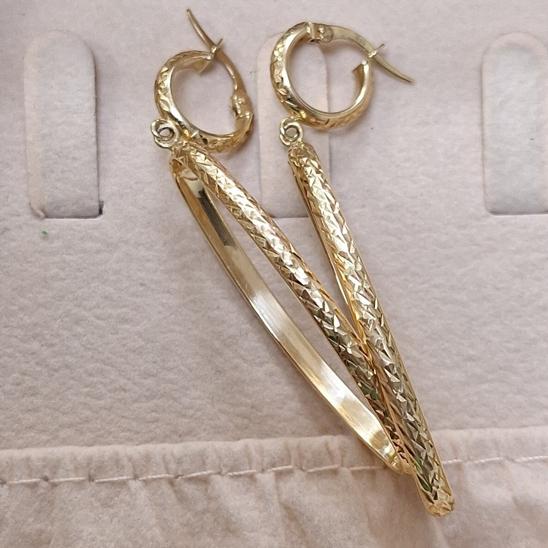 ARETES PAR ORO 14 K 2,50 GRMS (SEMINUEVO)