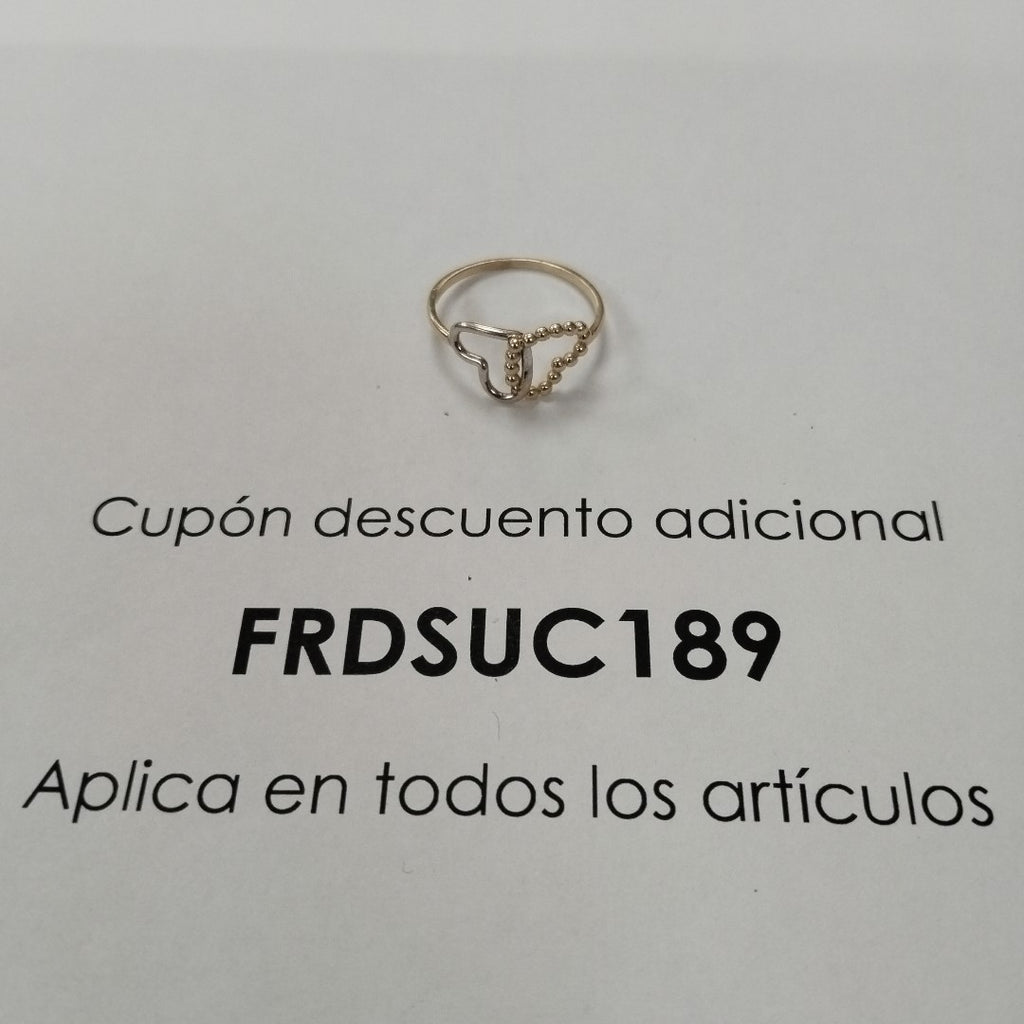 ANILLITO ORO COMBINADO 14 K 1.4 GRMS (SEMINUEVO)