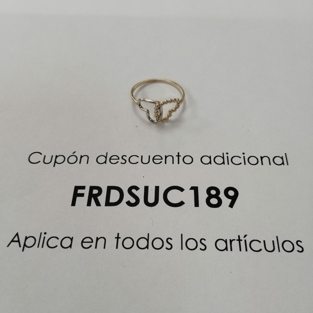 ANILLITO ORO COMBINADO 14 K 1.4 GRMS (SEMINUEVO)