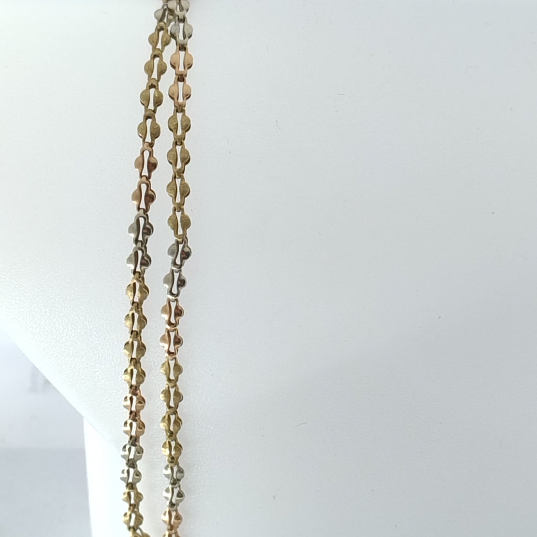 CADENA ORO COMBINADO 14 K 4,80 GRMS (SEMINUEVO)