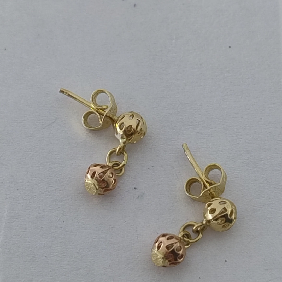 BROQUELES PAR ORO COMBINADO 14 K 0,70 GRMS (SEMINUEVO)