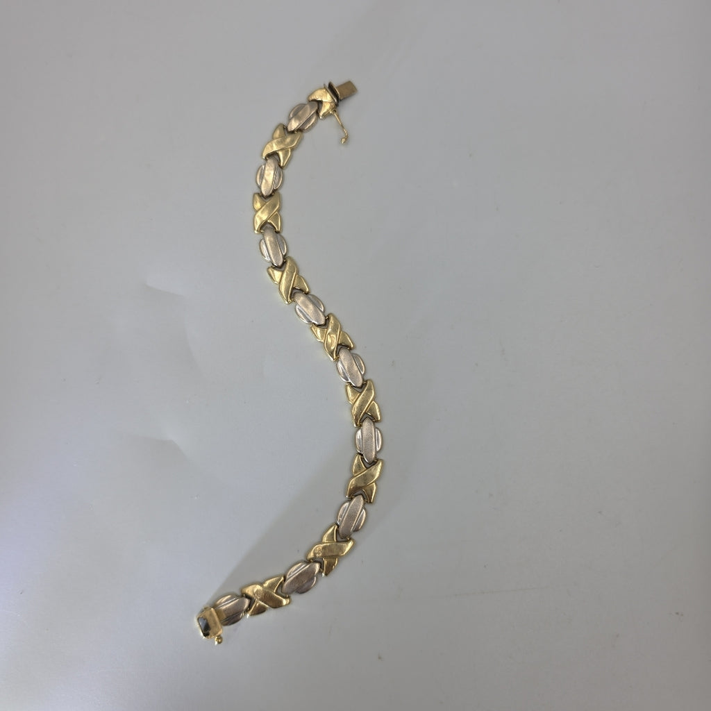 PULSERA ORO, ORO COMBINADO 14 K 10.9 GRMS (SEMINUEVO)