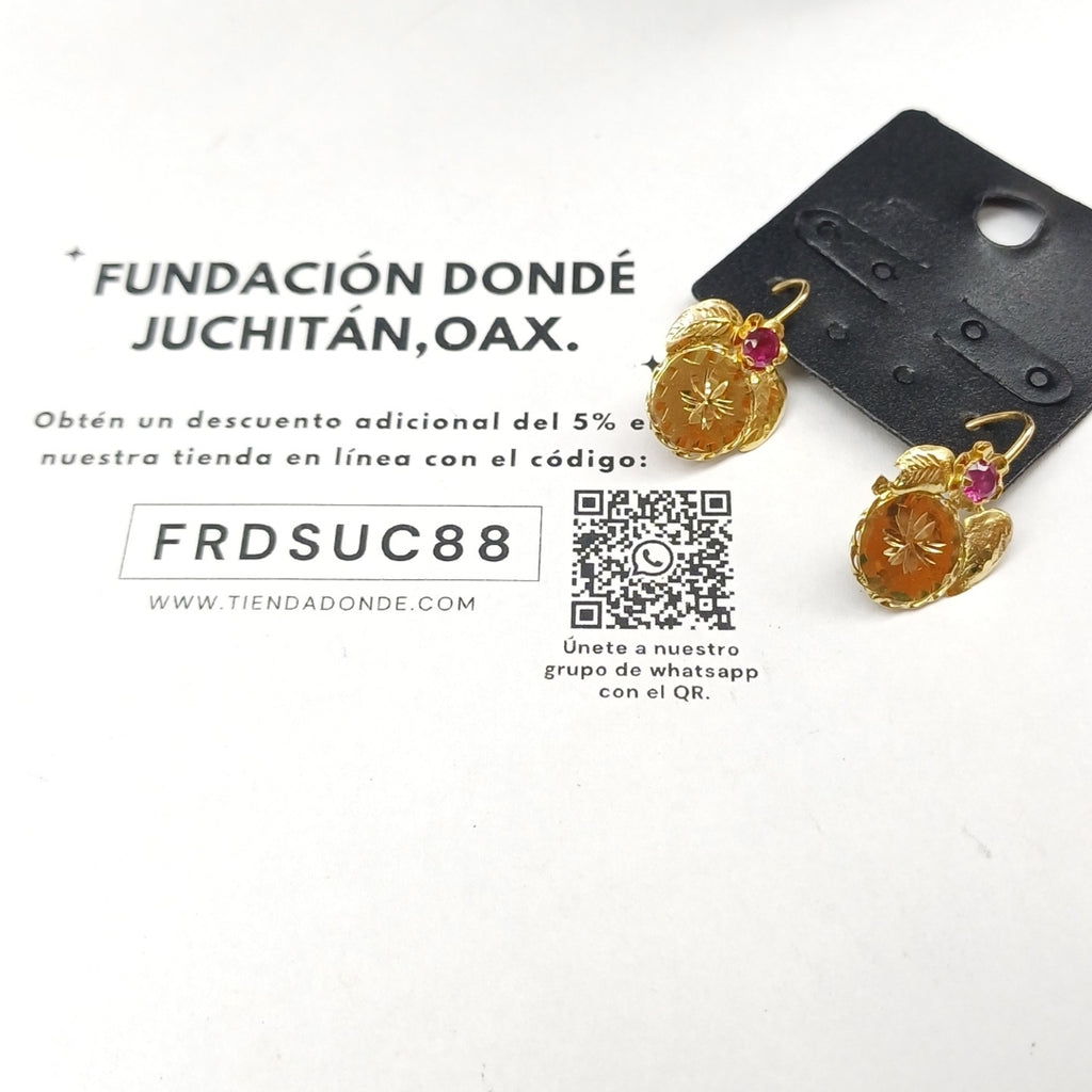 ARETES PAR ORO 10 K 2 GRMS (SEMINUEVO)