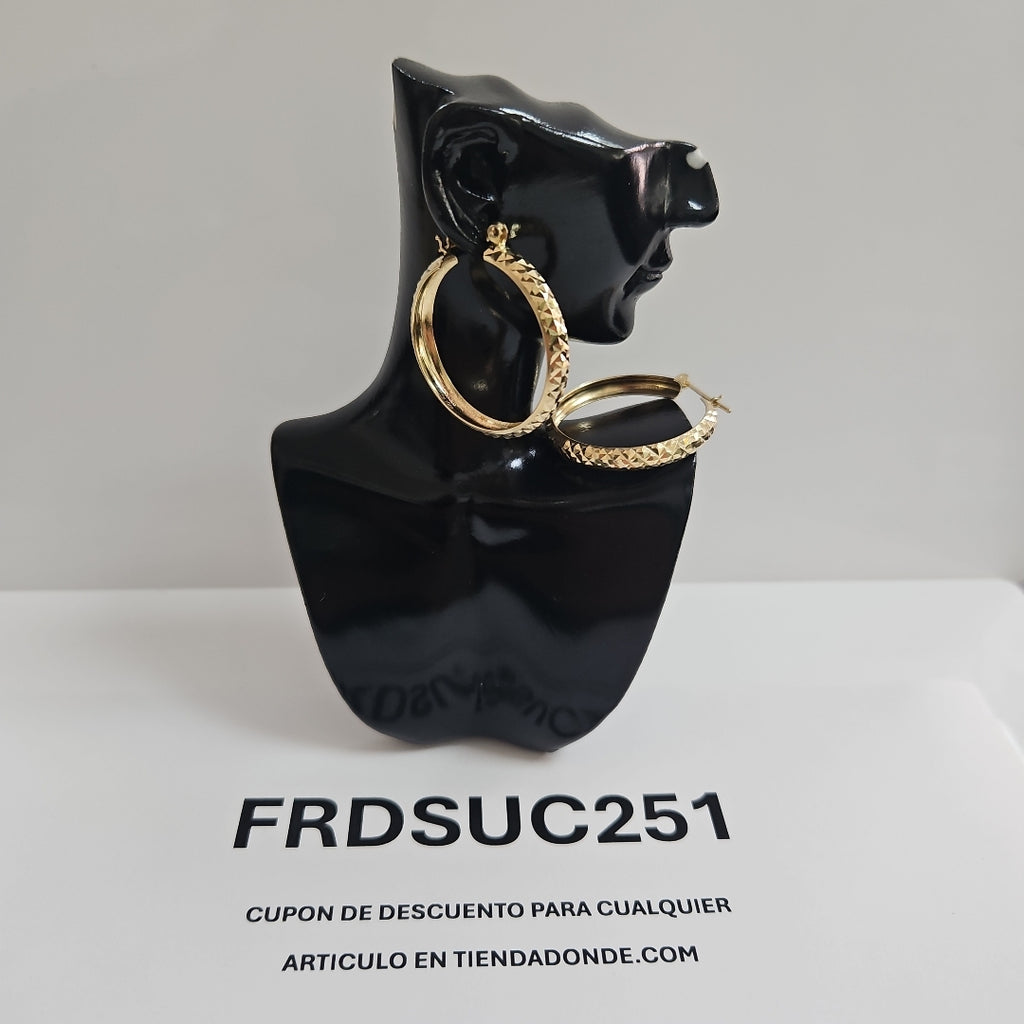 ARRACADAS PAR ORO 14 K 4.7 GRMS (SEMINUEVO)