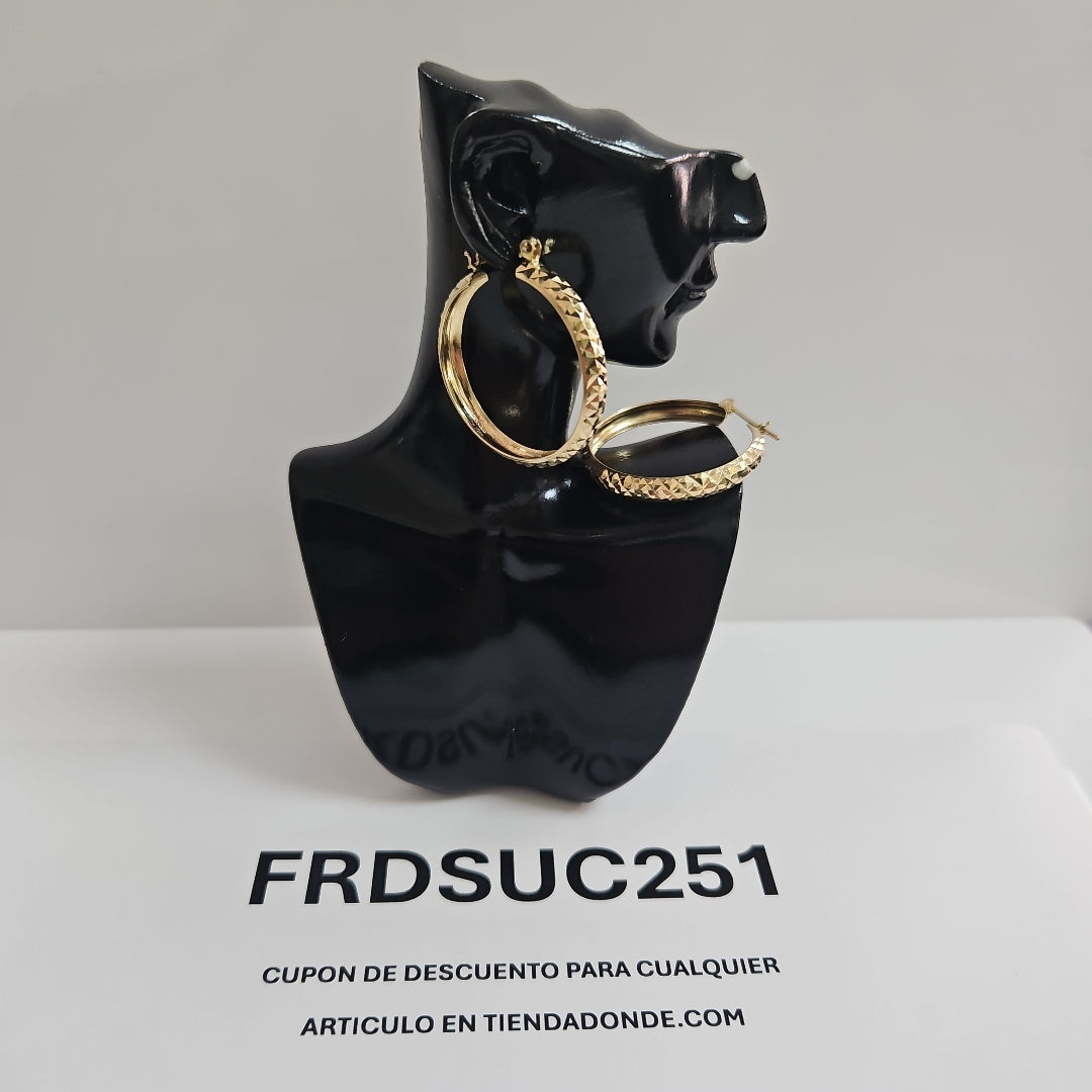 ARRACADAS PAR ORO 14 K 4.7 GRMS (SEMINUEVO)