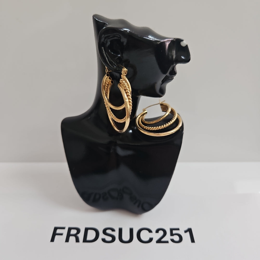 ARRACADAS PAR ORO 14 K 3.9 GRMS (SEMINUEVO)
