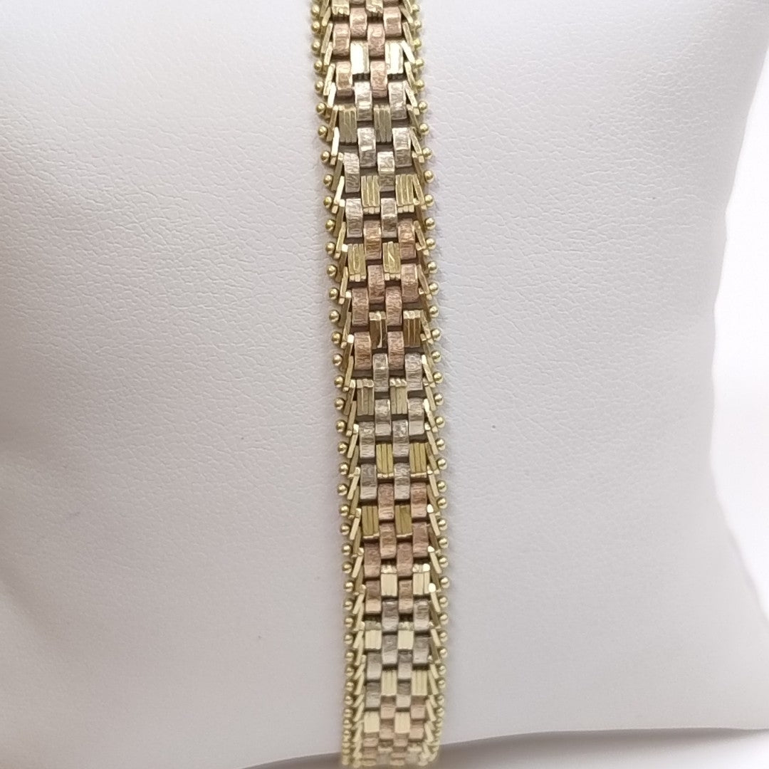 PULSERA ORO COMBINADO 14 K 15,50 GRMS (SEMINUEVO)