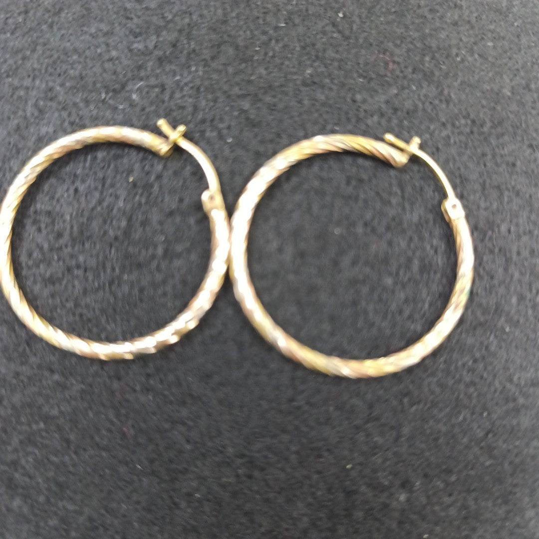 ARRACADAS PAR ORO, ORO COMBINADO 10 K 3.8 GRMS (SEMINUEVO)