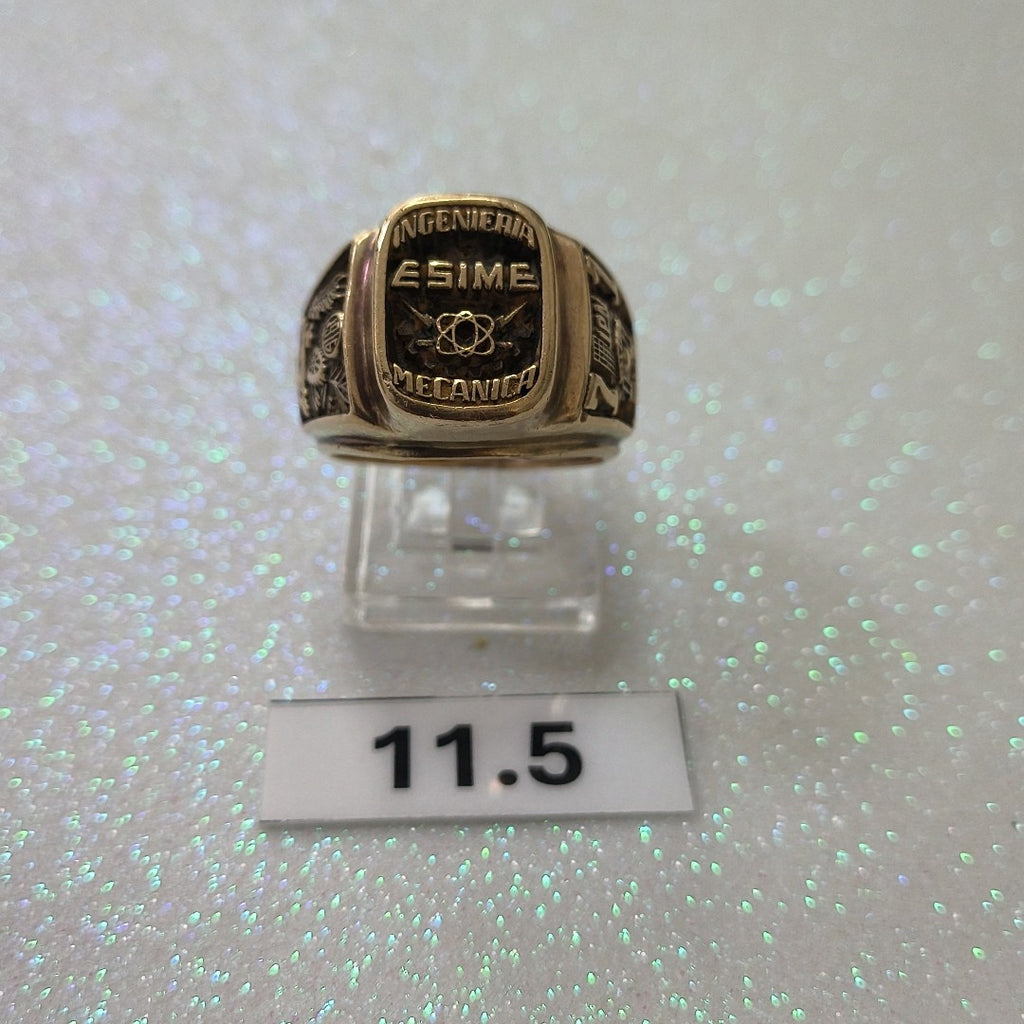 ANILLO DE GRADUACIÓN ORO 10 K 21.6 GRMS (SEMINUEVO)