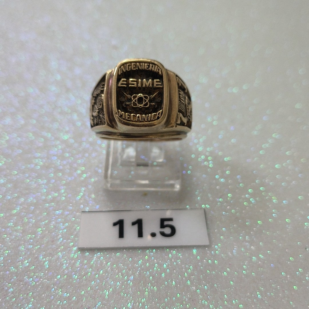 ANILLO DE GRADUACIÓN ORO 10 K 21.6 GRMS (SEMINUEVO)