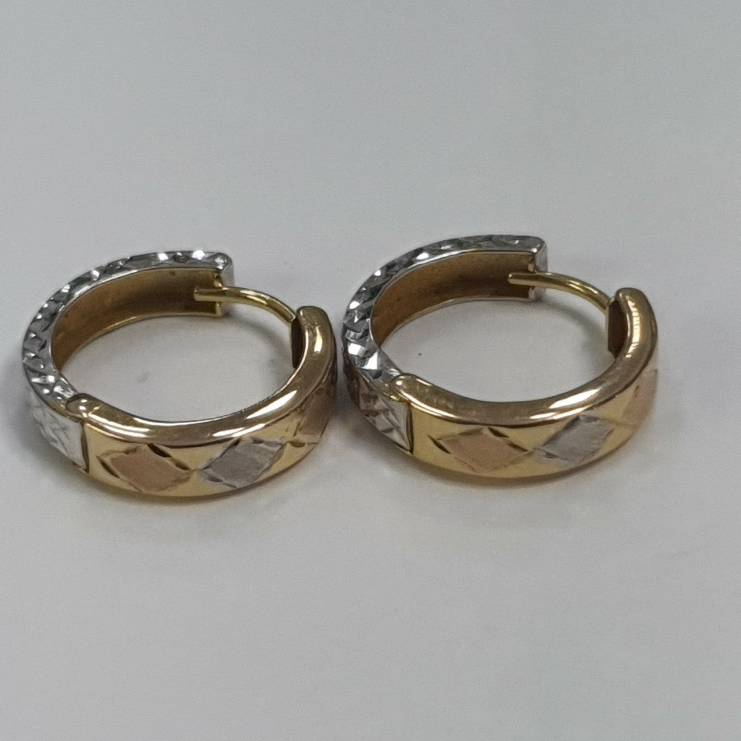 ARRACADAS PAR ORO,ORO COMBINADO 14 K 1,70 GRMS (SEMINUEVO)