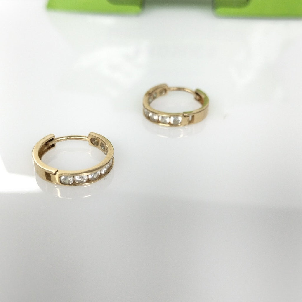 ARRACADAS PAR ORO 14 K 1.5 GRMS (SEMINUEVO)