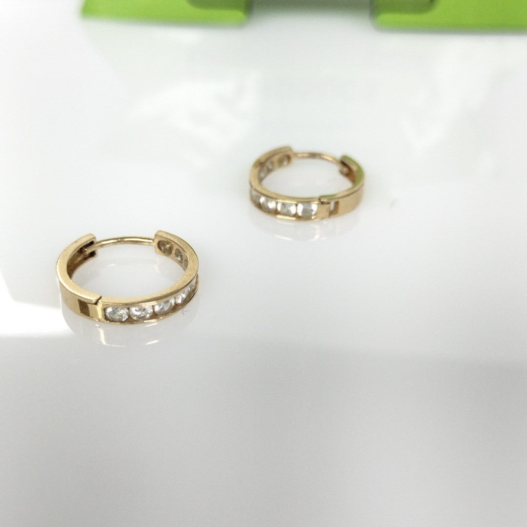 ARRACADAS PAR ORO 14 K 1.5 GRMS (SEMINUEVO)