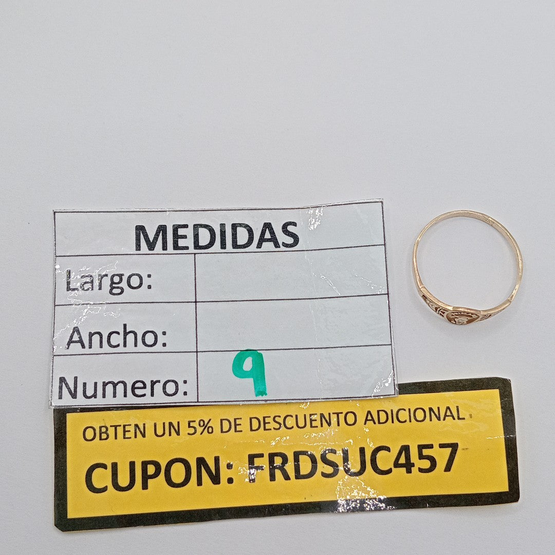 ANILLO DE GRADUACIÓN ORO 8 K 1.3 GRMS (SEMINUEVO)