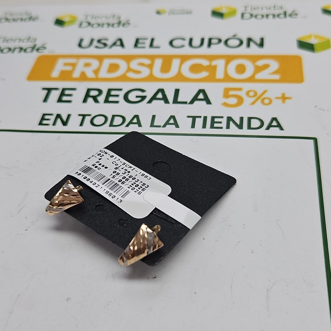 ARETES PAR ORO COMBINADO 10 K 1 GRMS (SEMINUEVO)