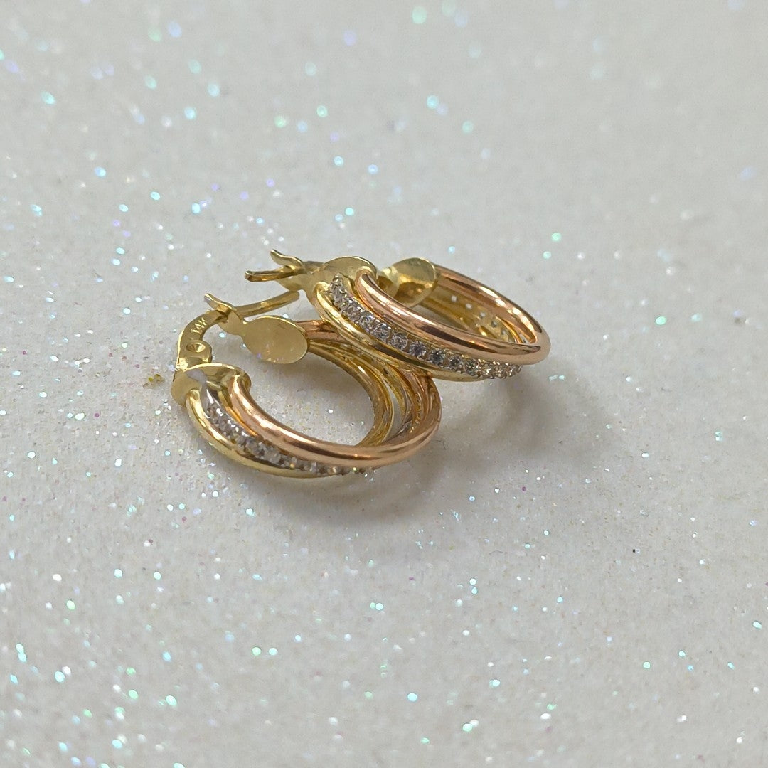 ARETES PAR ORO 14 K 2,90 GRMS (SEMINUEVO)