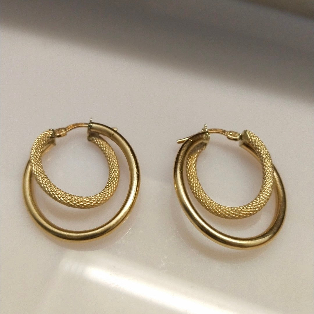 ARRACADAS PAR ORO 14 K 2.4 GRMS (SEMINUEVO)