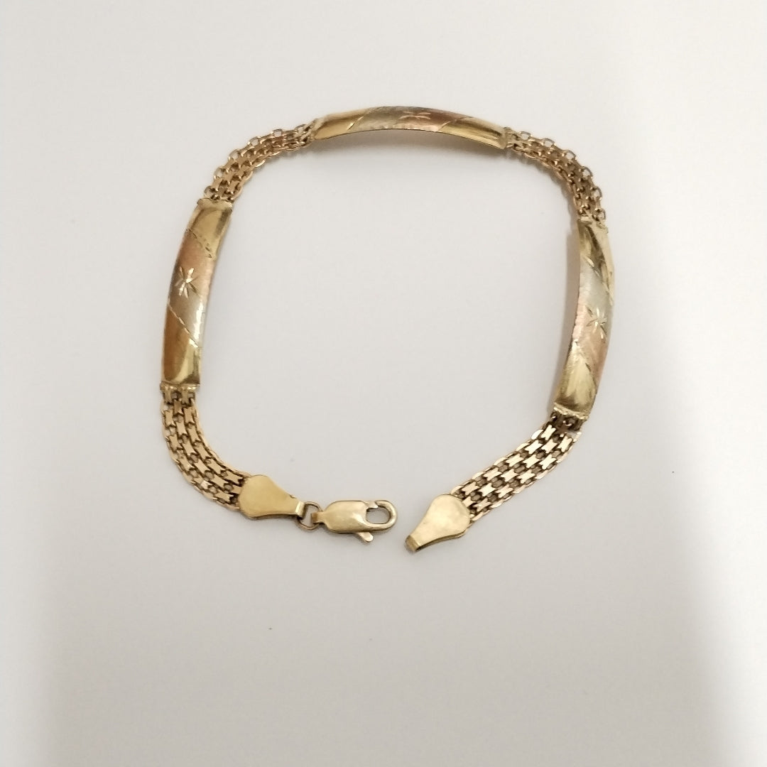 PULSERA ORO, ORO COMBINADO 10 K 4.2 GRMS (SEMINUEVO)