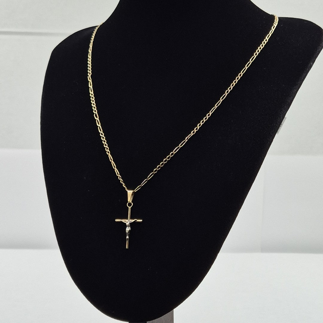 CADENA,CRUCIFIJO ORO 14 K 4,80 GRMS (SEMINUEVO)
