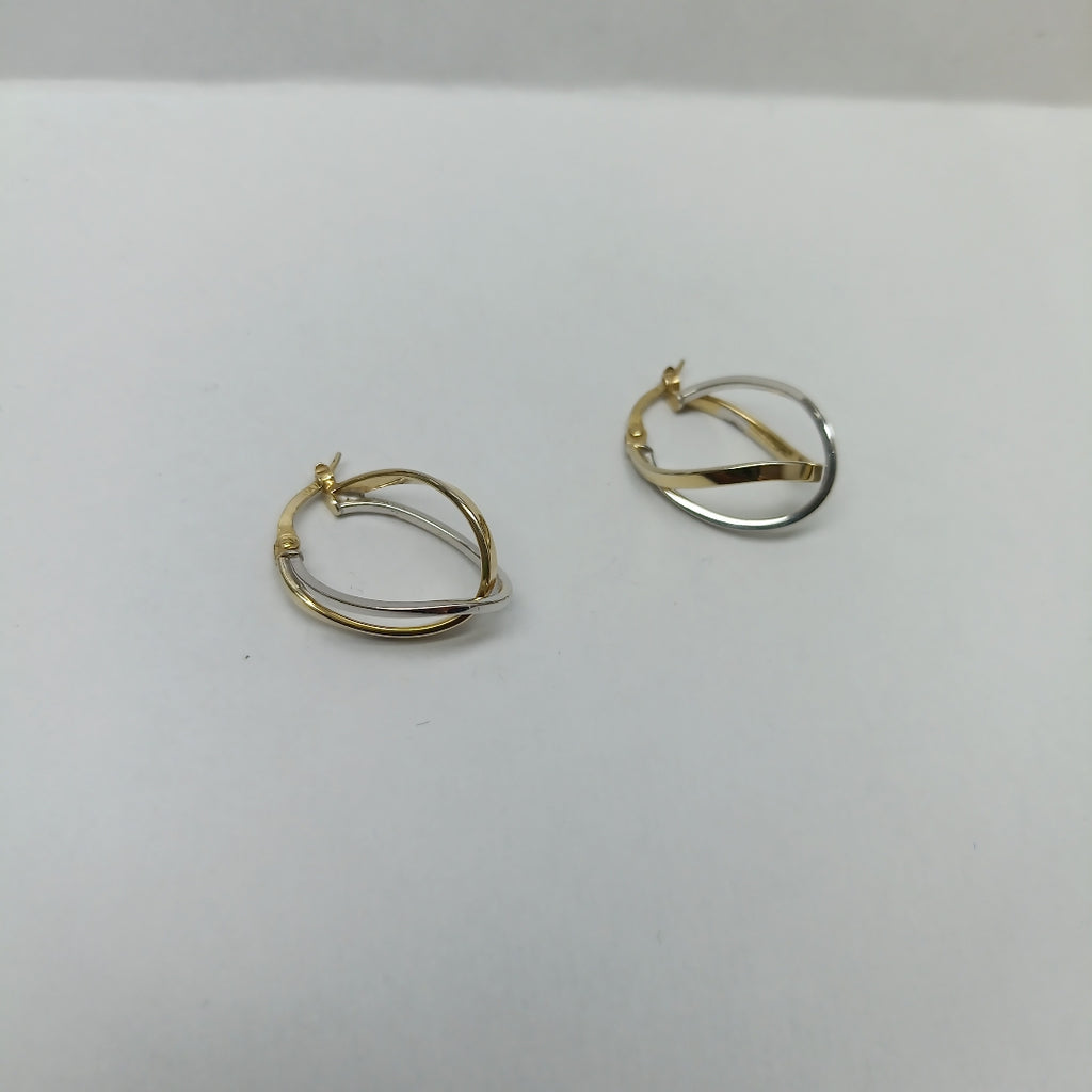 ARETES PAR ORO, RODIADO 14 K 1.6 GRMS (SEMINUEVO)