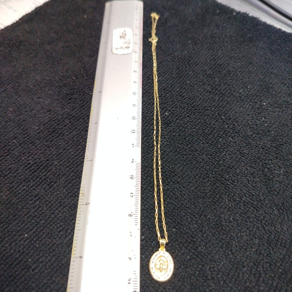 CADENA, MEDALLA RELIGIOSA ORO 10 K 1.7 GRMS (SEMINUEVO)
