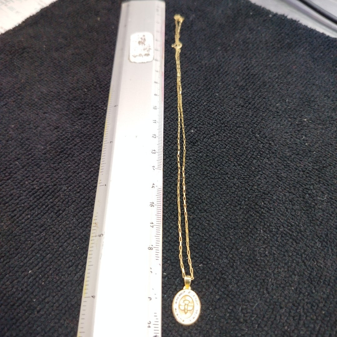 CADENA, MEDALLA RELIGIOSA ORO 10 K 1.7 GRMS (SEMINUEVO)