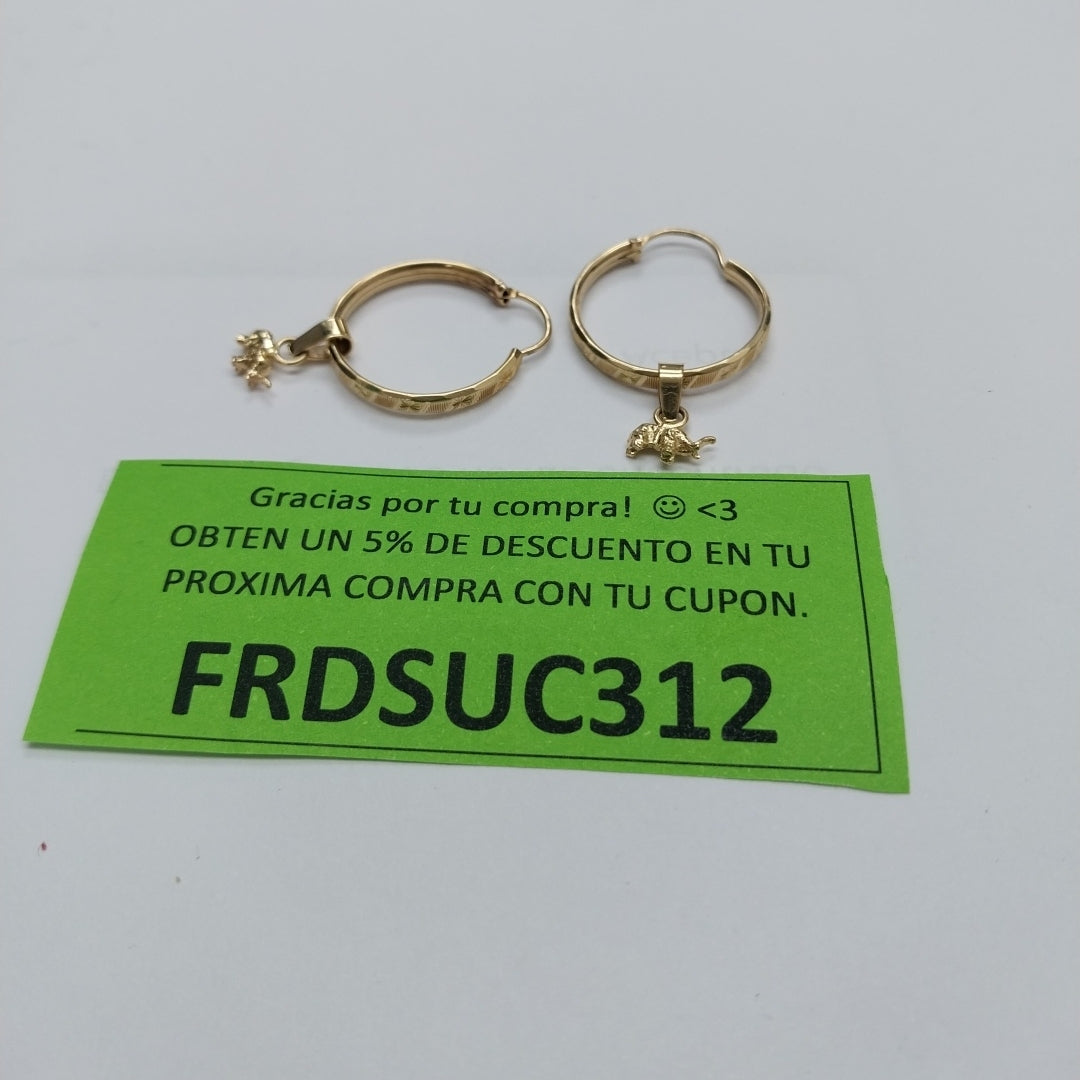 ARRACADAS PAR ORO 14 K 2.9 GRMS (SEMINUEVO)