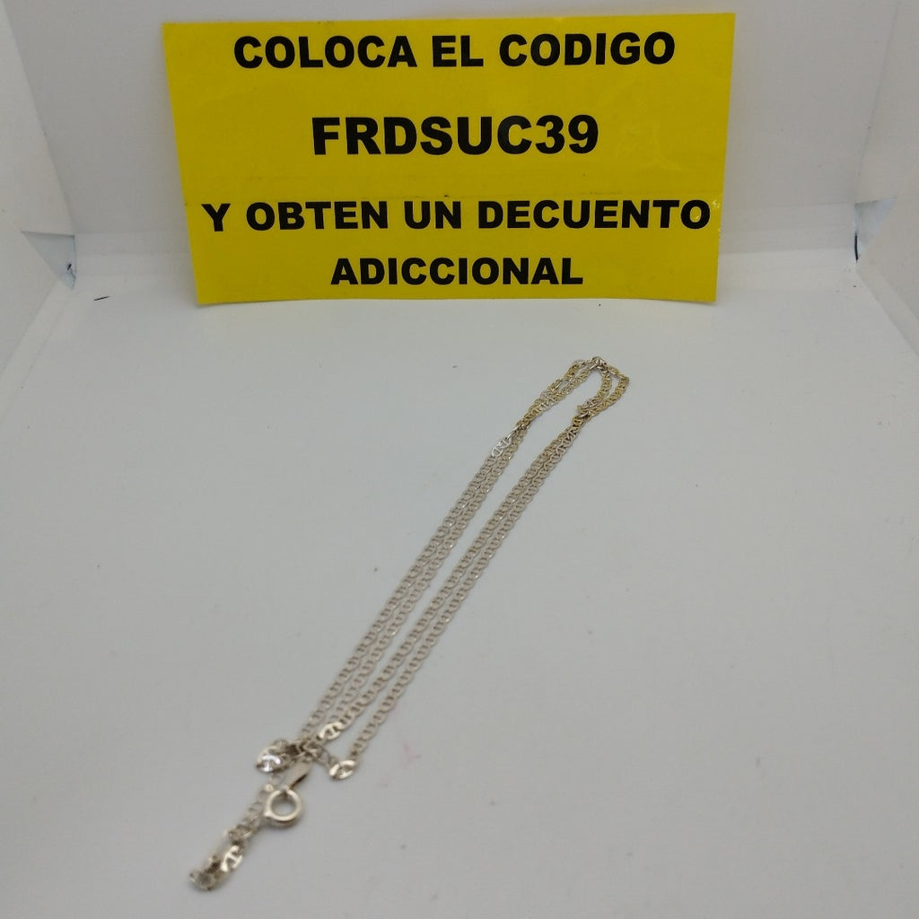 CADENA TEJIDO GUCHI PLATA .925 60 CM 4 GR (NUEVO)