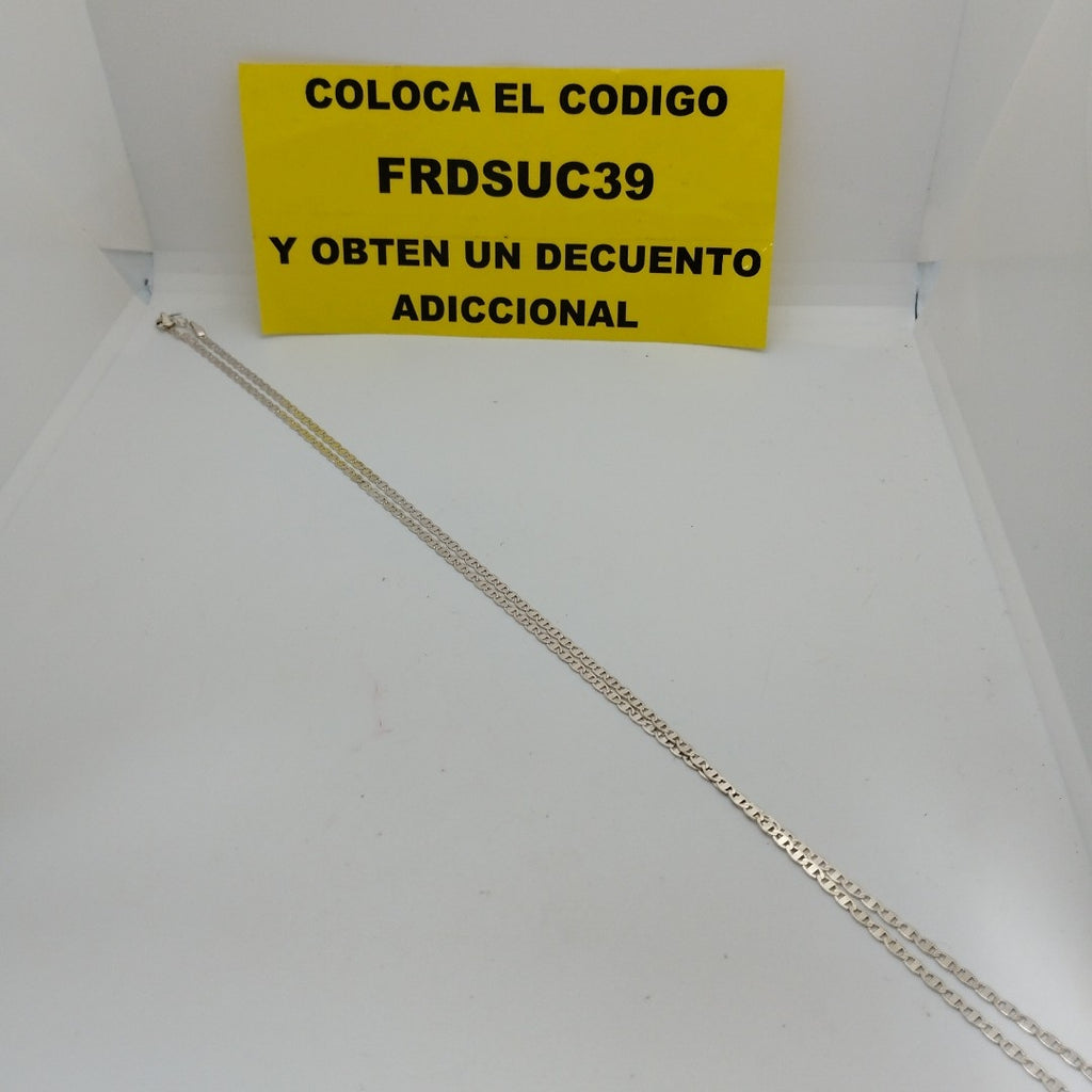 CADENA TEJIDO ESPEJO PLATA .925 60 CM 4.4 GR (NUEVO)