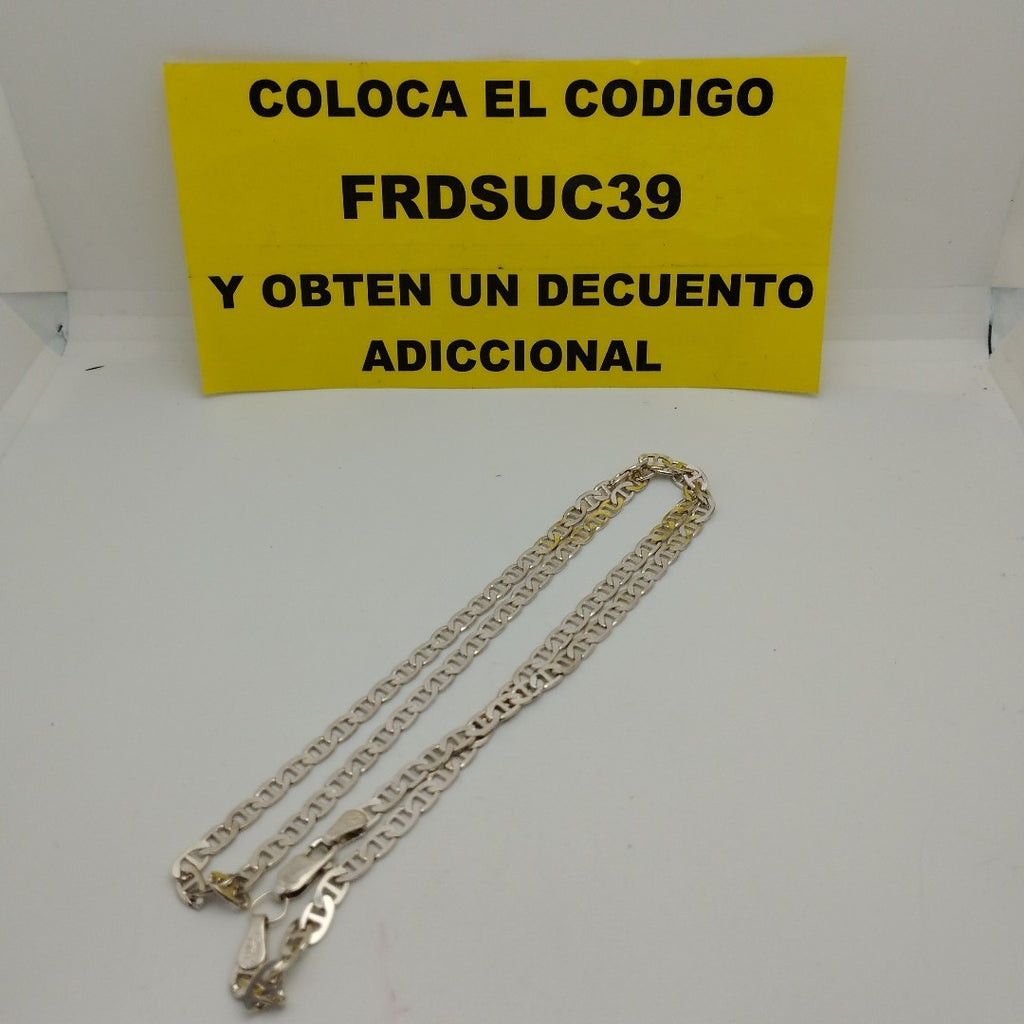CADENA TEJIDO GUCHI PLATA .925 55 CM 11.9 GR (NUEVO)