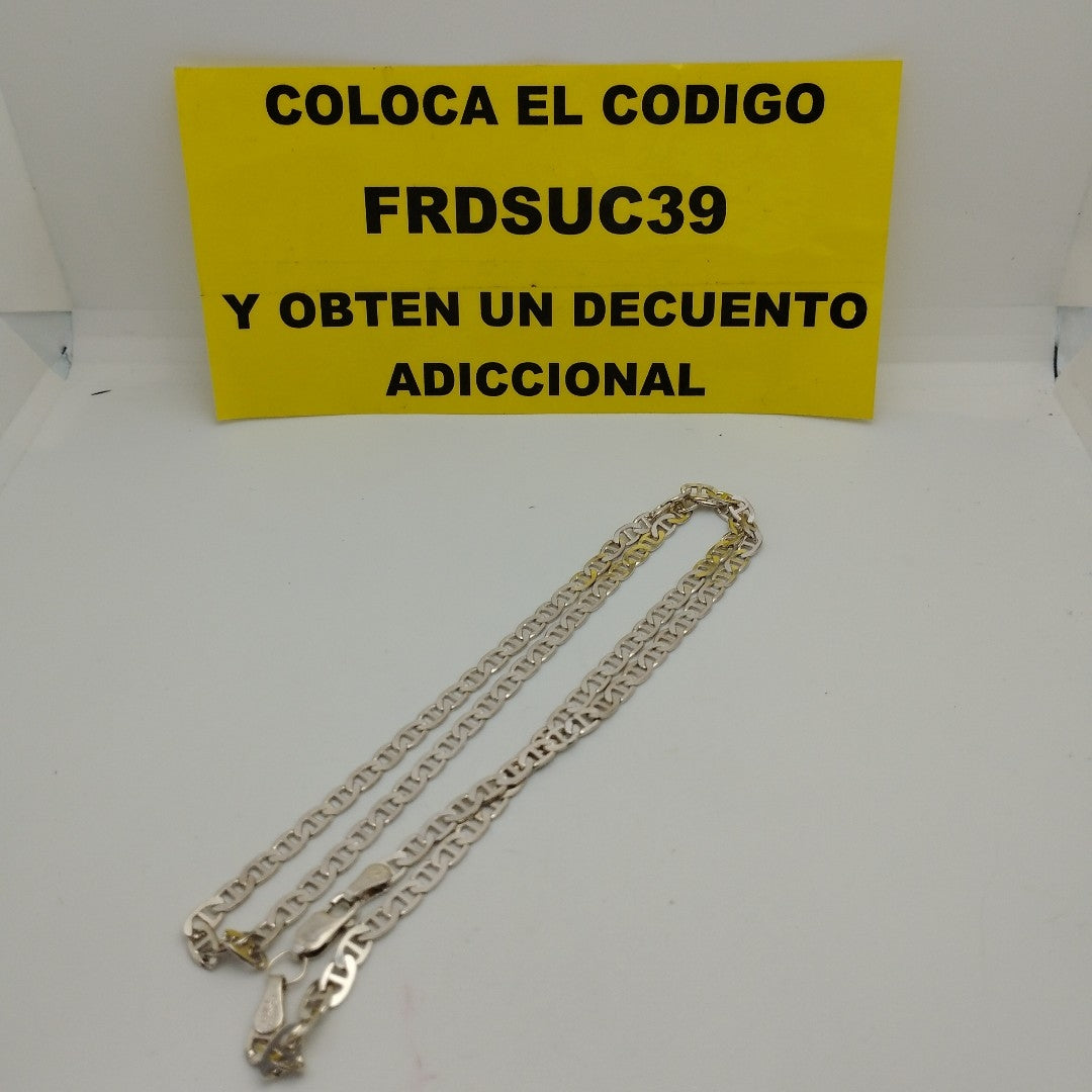 CADENA TEJIDO GUCHI PLATA .925 55 CM 11.9 GR (NUEVO)
