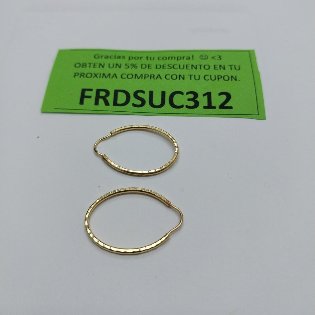 ARRACADAS PAR ORO 14 K 1 GRMS (SEMINUEVO)
