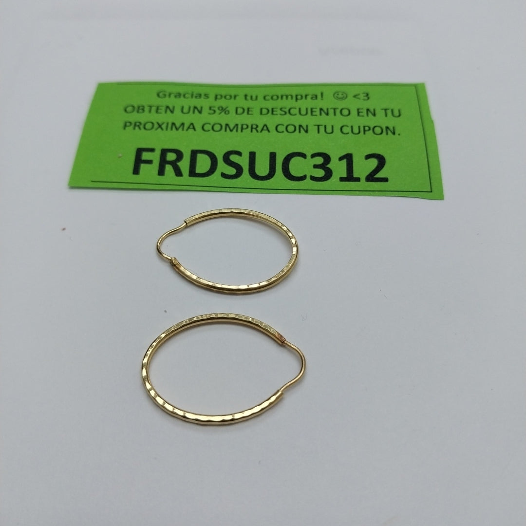 ARRACADAS PAR ORO 14 K 1 GRMS (SEMINUEVO)