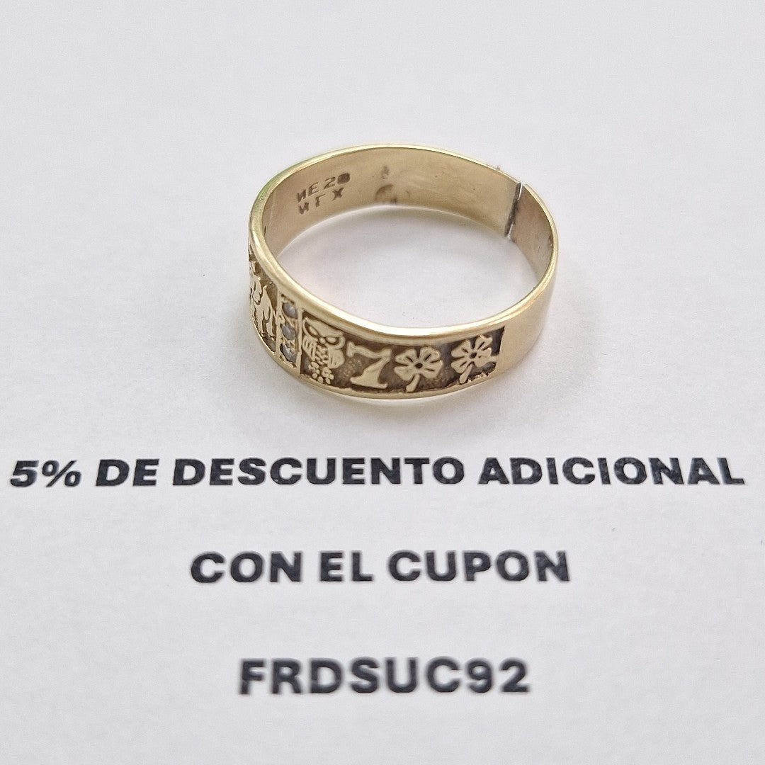 ARGOLLA DE LA SUERTE ORO 14 K 5.2 GRMS (SEMINUEVO)