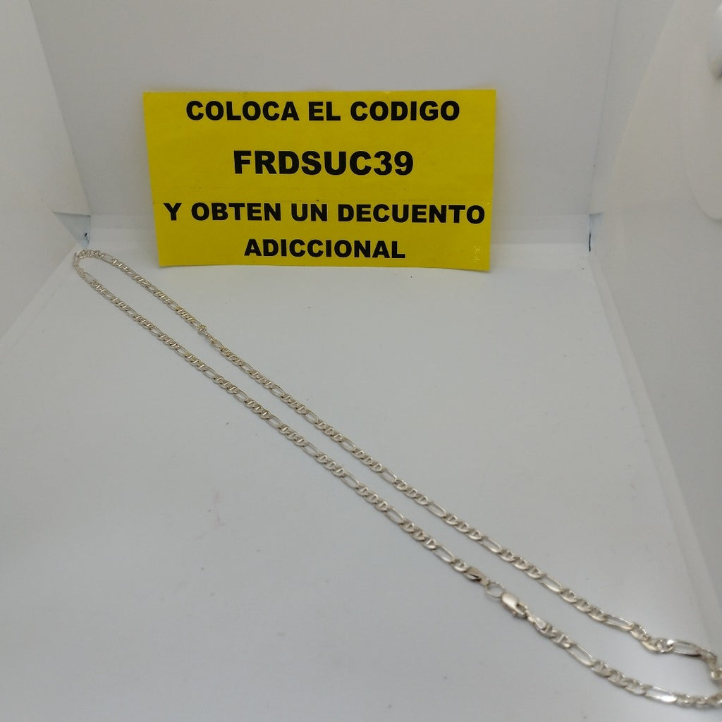 CADENA TEJIDO 3X1 PLATA .925 60 CM 8.5 GR (NUEVO)