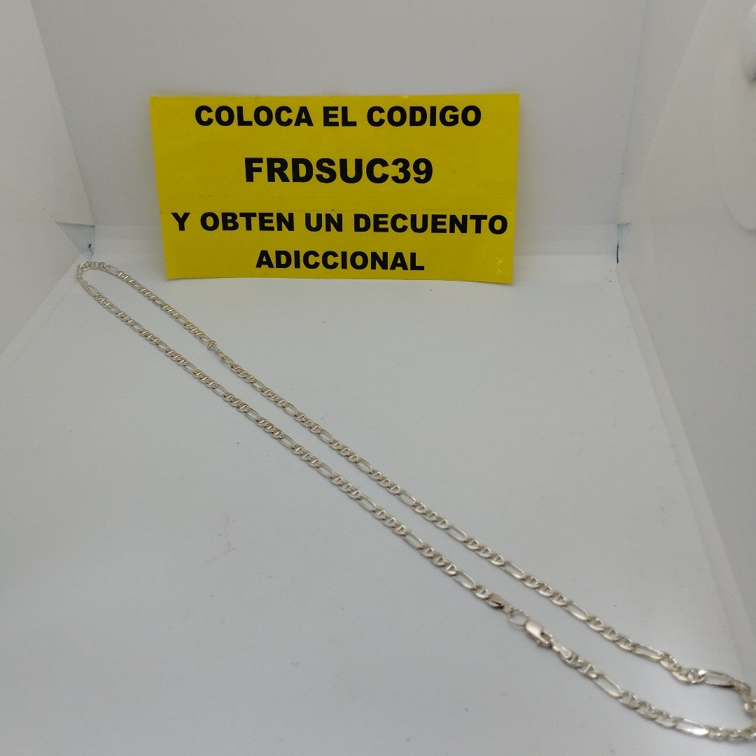 CADENA TEJIDO 3X1 PLATA .925 60 CM 8.5 GR (NUEVO)