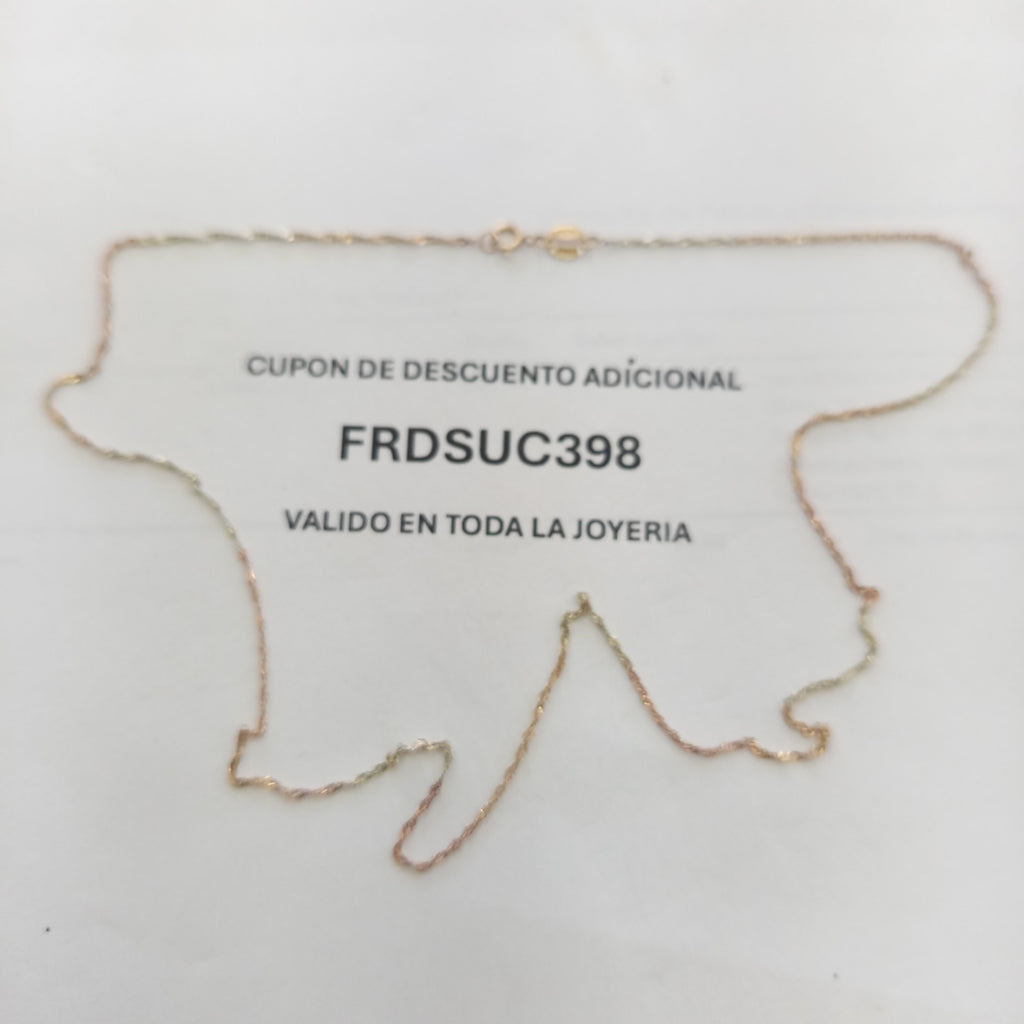 CADENA ORO,ORO COMBINADO 10 K 0,80 GRMS (SEMINUEVO)