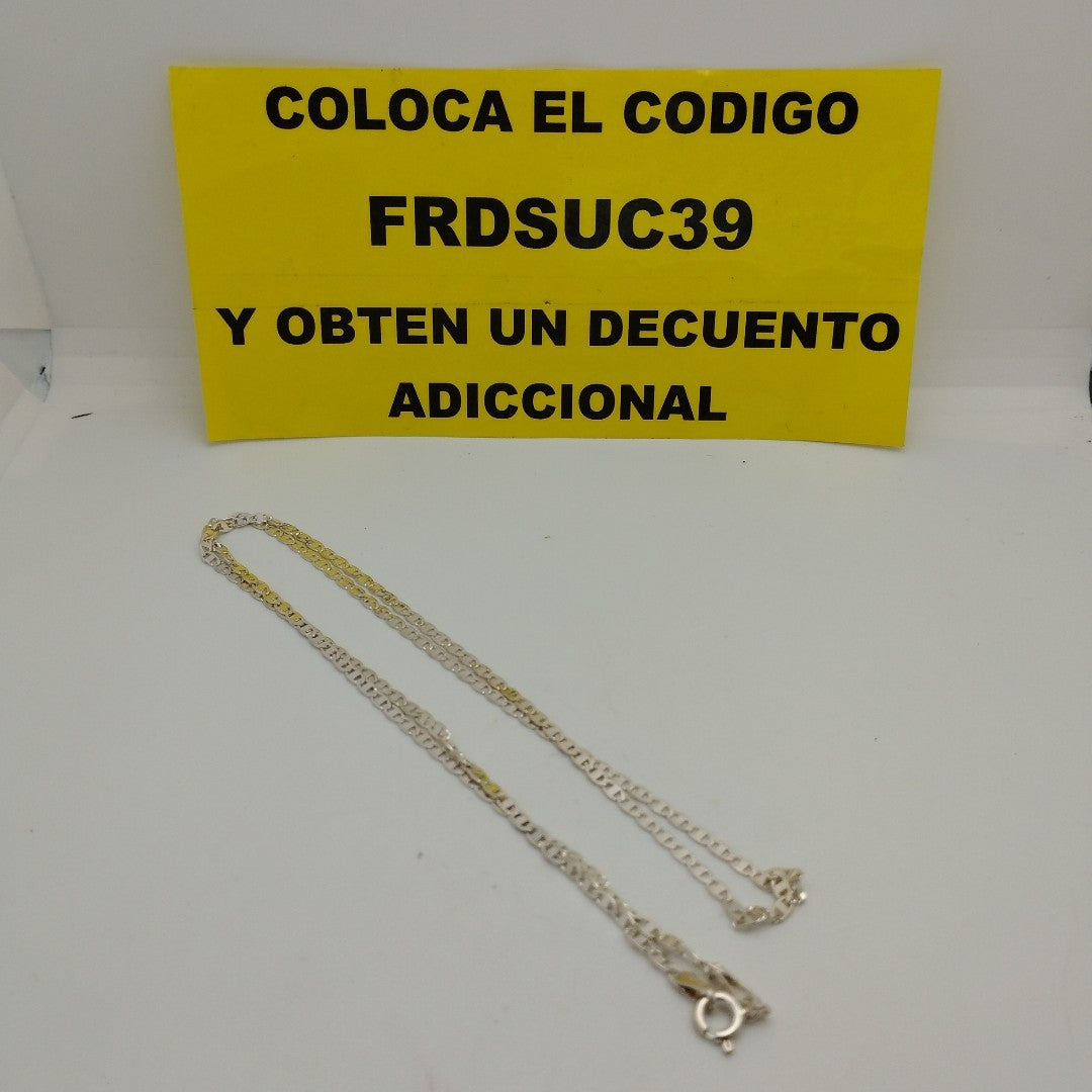 CADENA TEJIDO ESPEJO PLATA .925 55 CM 3.9 GR (NUEVO)